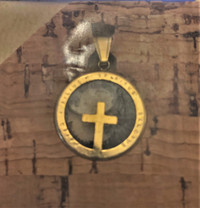 Jerusalem Cross Pendant, Silver Plated 24K Gold