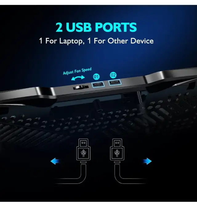 AIMIUZI F2 Plus Laptop Cooling Pad in Laptop Accessories in Markham / York Region - Image 5