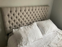 Headboard for Bed + Metal Bed Frame + memory foam mattress