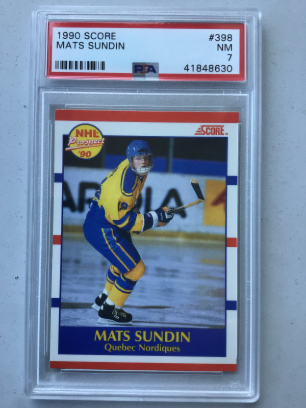 MATS SUNDIN ... 1990-91 Score ROOKIE - UNGRADED + PSA 7, 9 ($50) in Arts & Collectibles in City of Halifax - Image 3