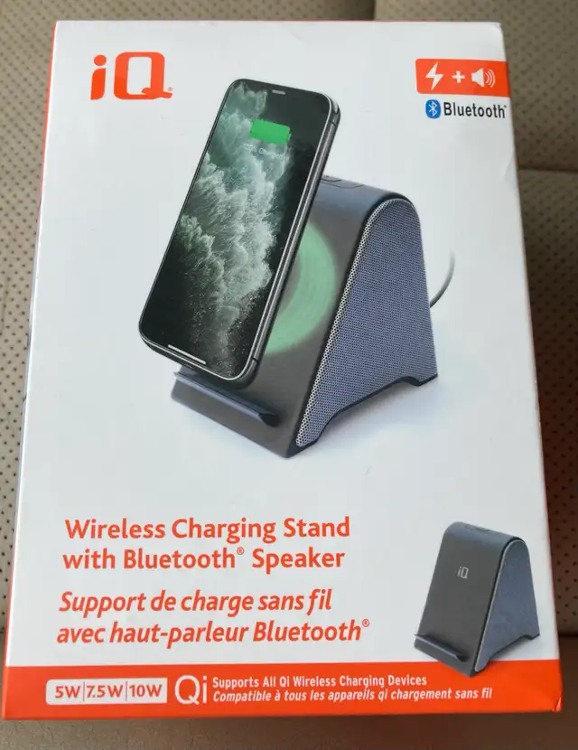 iQ Wireless Charging Stand with Bluetooth Speaker482653527459778560