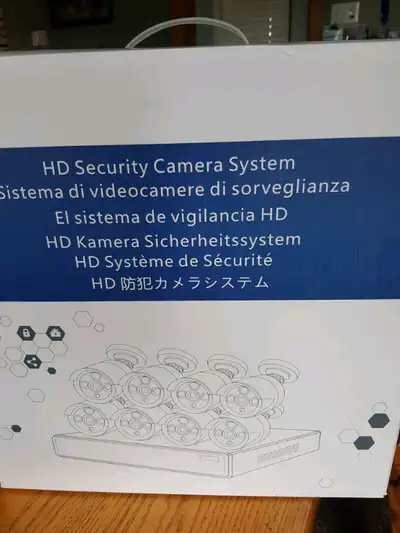 Home security system 6 cameras 1 tb system. Day & night / weatherproof New never used. Went with ano...