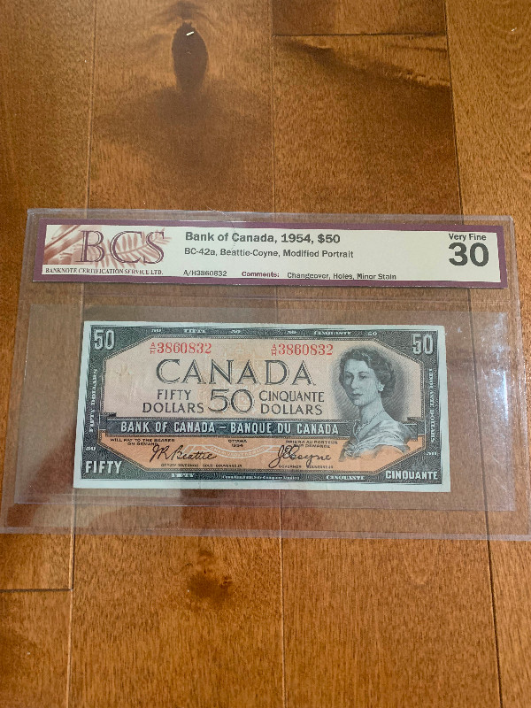 1954 50$ bill in Arts & Collectibles in Penticton