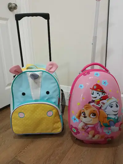 Unicorn and Paw Patrol rolling suitcase, View more