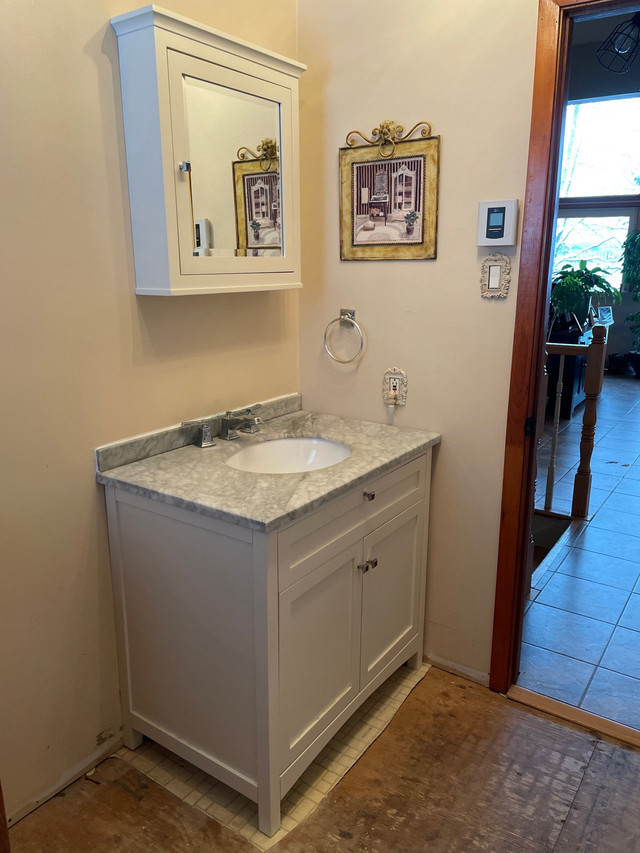 Bathroom vanity with sink and faucet in Bathwares in Gatineau