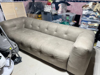 Tufted designer grey sofa 