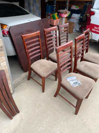 Wood kitchen table and chair set