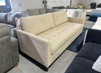 New Mid Century Tan Sofa
