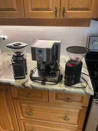 Breville Cafe Roma Espresso machine and ONE grinder