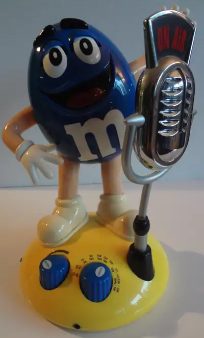 VINTAGE Dancing BLUE M&M "On Air Microphone" AM/FM Radio, View more