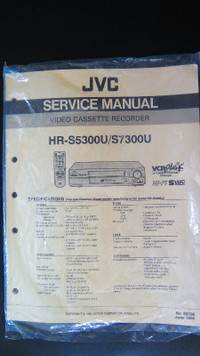 Manuel de service et pièces JVC HR-S7300U
