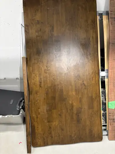  wooden table with two benches, View more