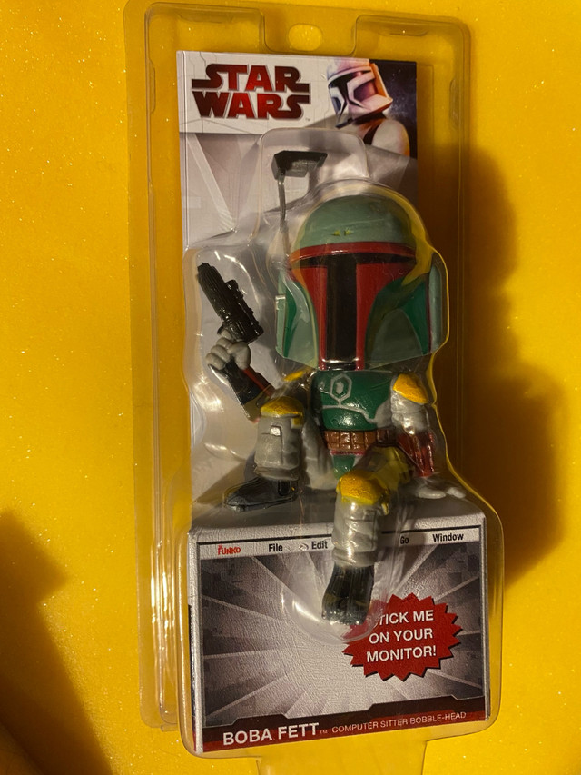 Star Wars Boba Fett Funko Bobble-Head Computer Sitter  in Arts & Collectibles in Edmonton