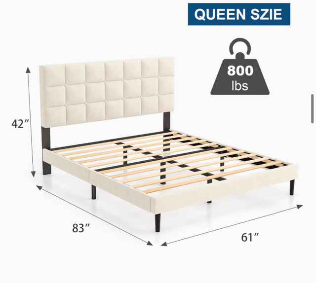 New Queen bed frame in Beds & Mattresses in Burnaby/New Westminster - Image 2