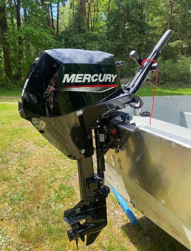 14ft. Aluminum boat, motor and trailer Powerboats & Motorboats