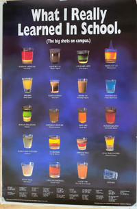 Bartender Drinks Guide Poster