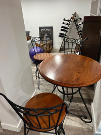 Bistro set table and 3 chairs 