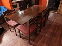 Solid wood dining table &amp; chairs