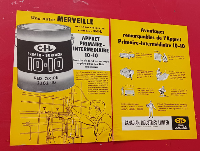 ANNONCE 1956 PEINTURE CIL PRIMER VINTAGE FRENCH PAINT AD - RETRO dans Art et objets de collection  à Ville de Montréal - Image 2