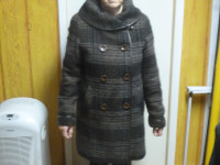 Manteau pour femme en laine alpaga large