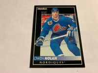 1992-93 Pinnacle Canadian #6 Owen Nolan Quebec Nordiques Hockey