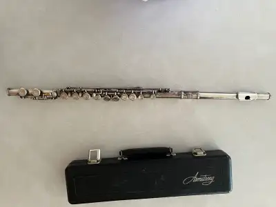 Flute, silver., View more