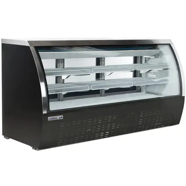 Commercial Curved Glass 79" Refrigerated Deli Case