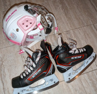 Hockey Skates and Helmet 