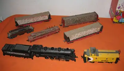 HO Train Chattanooga Loco#638 - 6 Cars - Works Great- Used A1, View more
