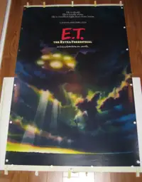 ET THE EXTRA TERRESTRIAL plastic litho sheet lobby standee RARE