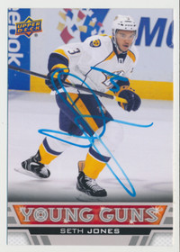 SETH JONES NASHVILLE PREDATORS SIGNED UD OVERSIZE YOUNG GUNS