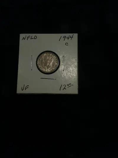 1944 Newfoundland 10¢ VF Coin, View more