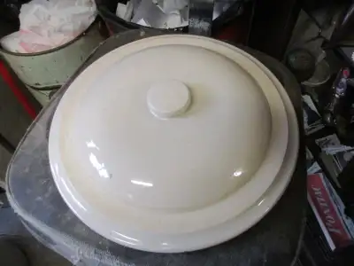 1930s MEDALTA 5 GALLON CROCK LID $30 KAPUSTA COTTAGE DECOR, View more