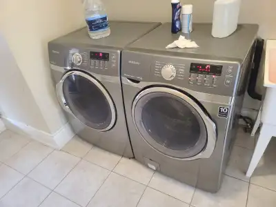 Samsung 27" Stainless Steel Front-Load Stackable Washer & Dryer, View more
