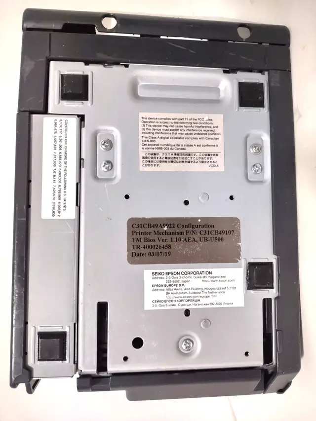 Lot of 2 Epson TM-L500A Thermal Airport Ticket Printer USB " Mis in Printers, Scanners & Fax in Kitchener / Waterloo - Image 4