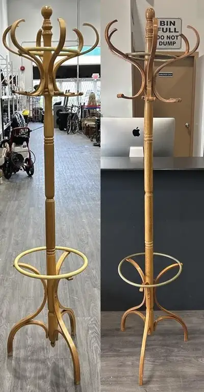 Pair of Vintage 1970s Thonet Style Bentwood Coat Racks – MCM, View more