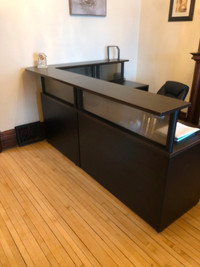 Office Reception Desk with filing cabinet and drawers