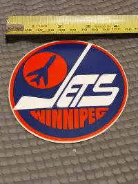 NHL original Winnipeg Jets 4" sticker (#1) 1980-81