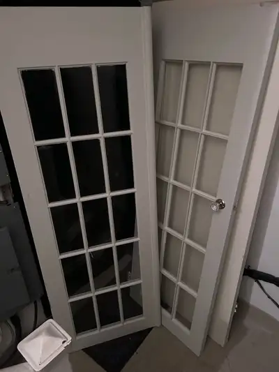 2 glass antique doors/ 2 portes anciennes , View more