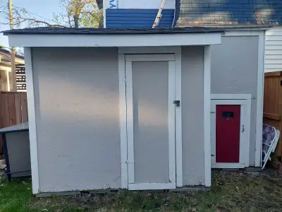 Utility garden shed for sale. 2 separate sections with doors. Shingle roof, decent condition. Buyer...