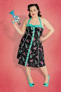 1950s Style PINUP DRESS - LIKE NEW -  MEDIUM, and SMALL