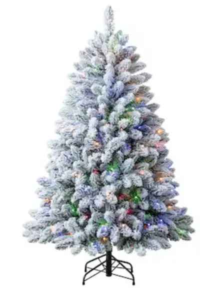 Like New Holiday Living Flocked Tree 5ft , View more