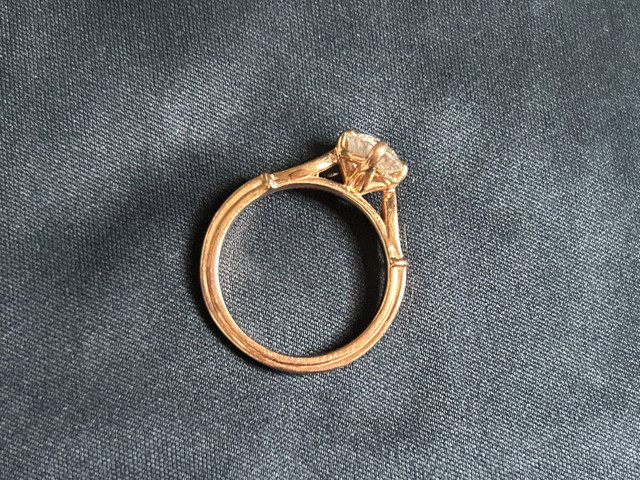 Moissanite 14K Rose gold ring in Jewellery & Watches in Edmonton - Image 3