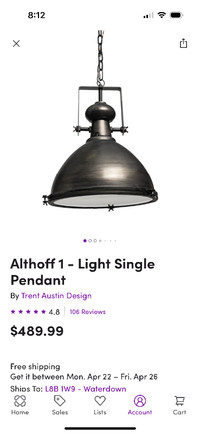 New industrial pendant light