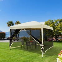 10' x 10' Pop Up Canopy Tent, Foldable Party Tent with Breathabl