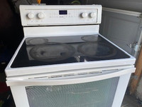 Whirlpool self cleaning glass top stove for sale