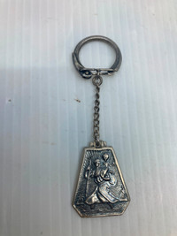 Porte-clés porte-clefs argent sterling 925 St-Christophe patron