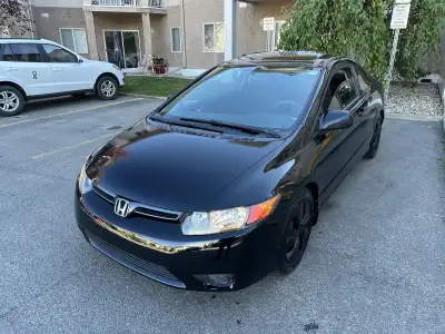 For Sale 2007 Honda Civic, 2 Doors Coupe, Remote Starter, Only 129,000Kms, Second Owner, Automatic T...