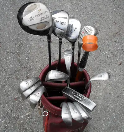 RH Mens Full 14 Set in Bag Taylormade, Top Flite, Hogan, Orlimar, View more