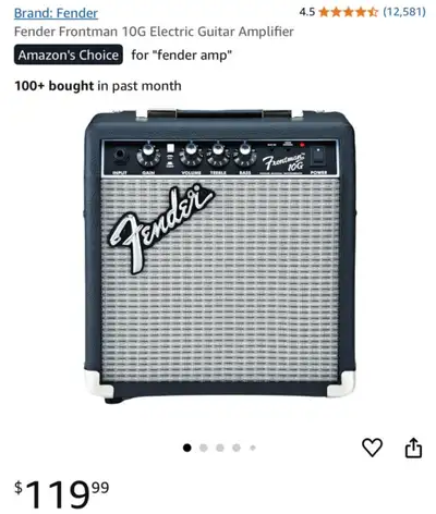 Fender Frontman 10G Electric Guitar Amplifier, View more